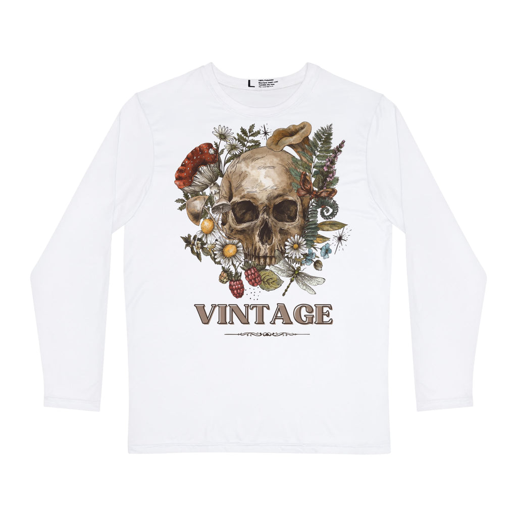 Skull & Flowers Vintage Full Sleeves T-Shirt 💀🌸🔥