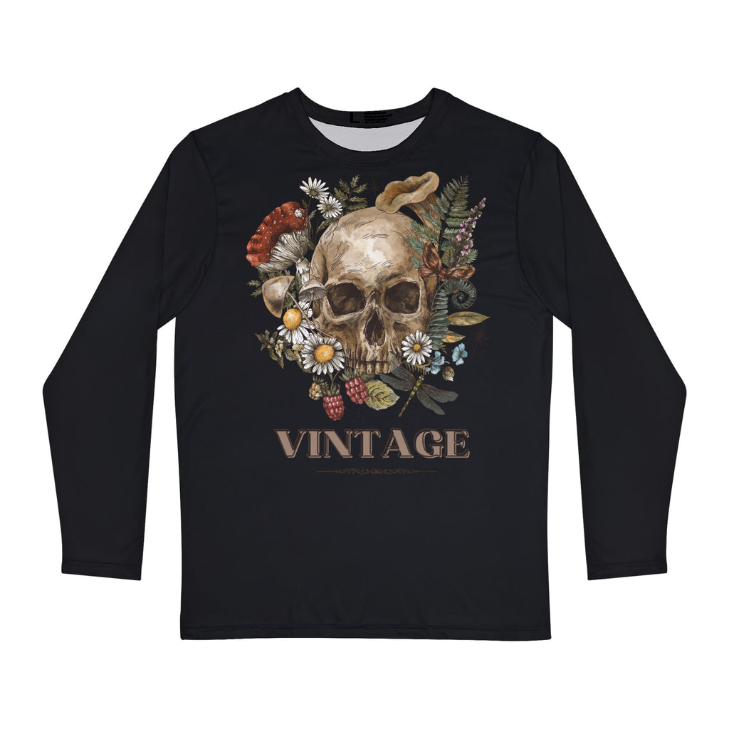 Skull & Flowers Vintage Full Sleeves T-Shirt 💀🌸🔥