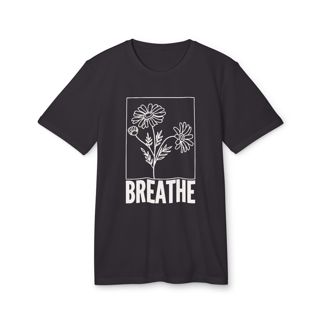 BREATHE – Minimalist Floral T-Shirt