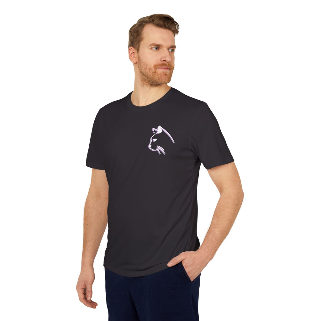 Midnight Cat – Minimalist Neon Cat Printed T-Shirt