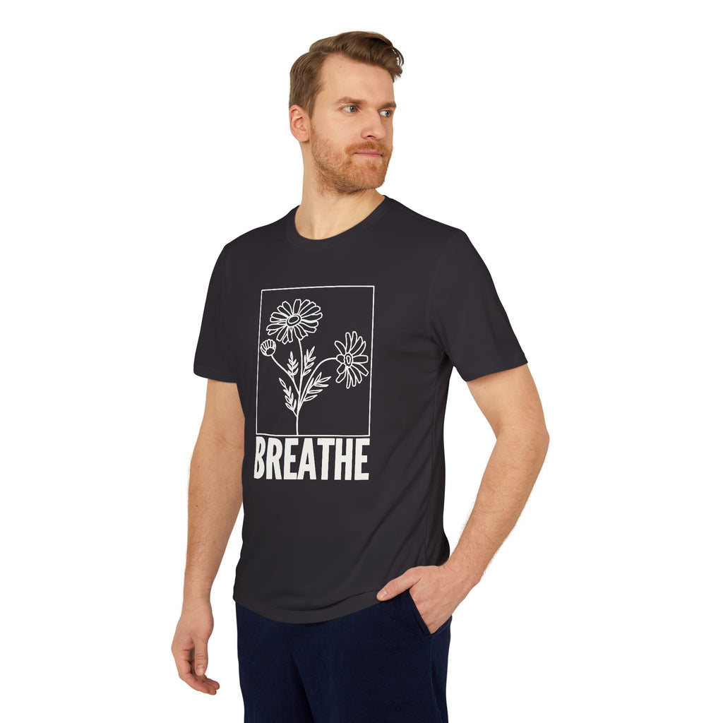 BREATHE – Minimalist Floral T-Shirt