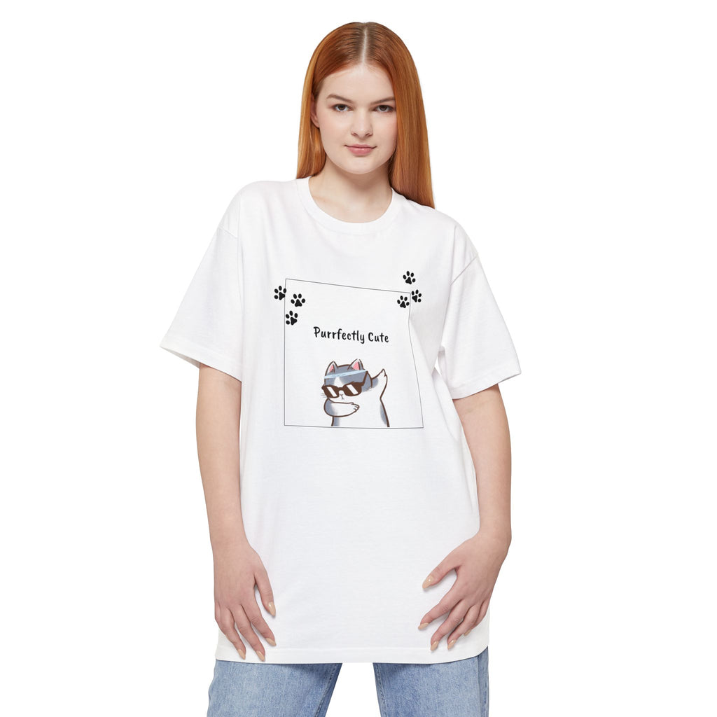 Purrfectly Cute Cat Graphic T-Shirt